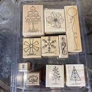 Stampin' Up! Wooden Stamp Set of 10